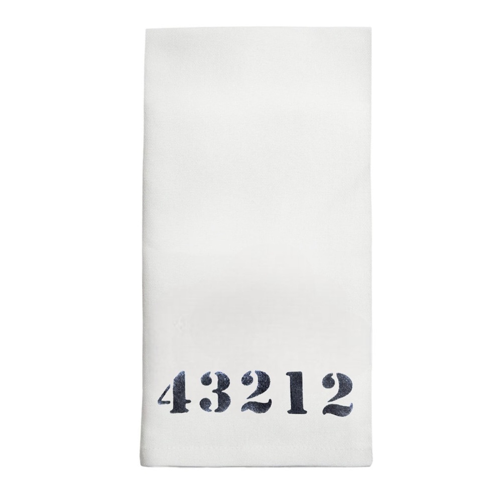 Marshes Fields and Hills Ohio 43212 Zip Code Tea Towel